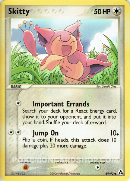 64/92 Skitty Common Ex Legend Maker Set Nr Mint - Mint