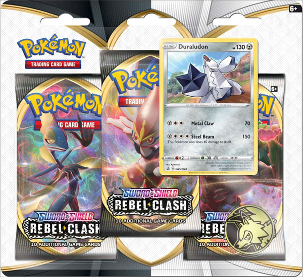 pokemon triple booster pack Pokemon SwSh2 Rebel Clash Triple Booster Pack With Promo – PokemonCardShop